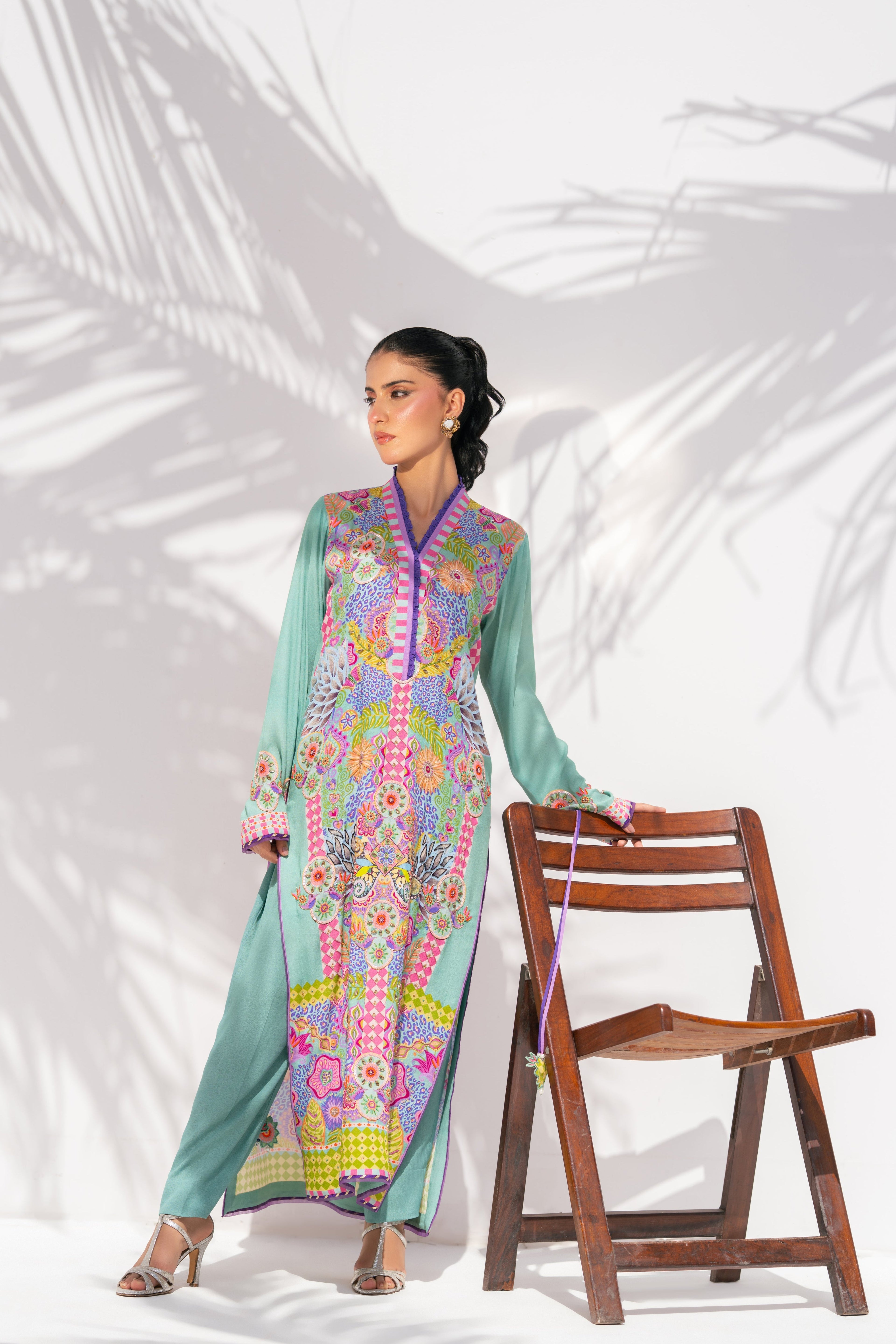 Muse Volume 3 Eid Edit long shirt from La Soie, representing modern Pakistani Eid fashion in 2026