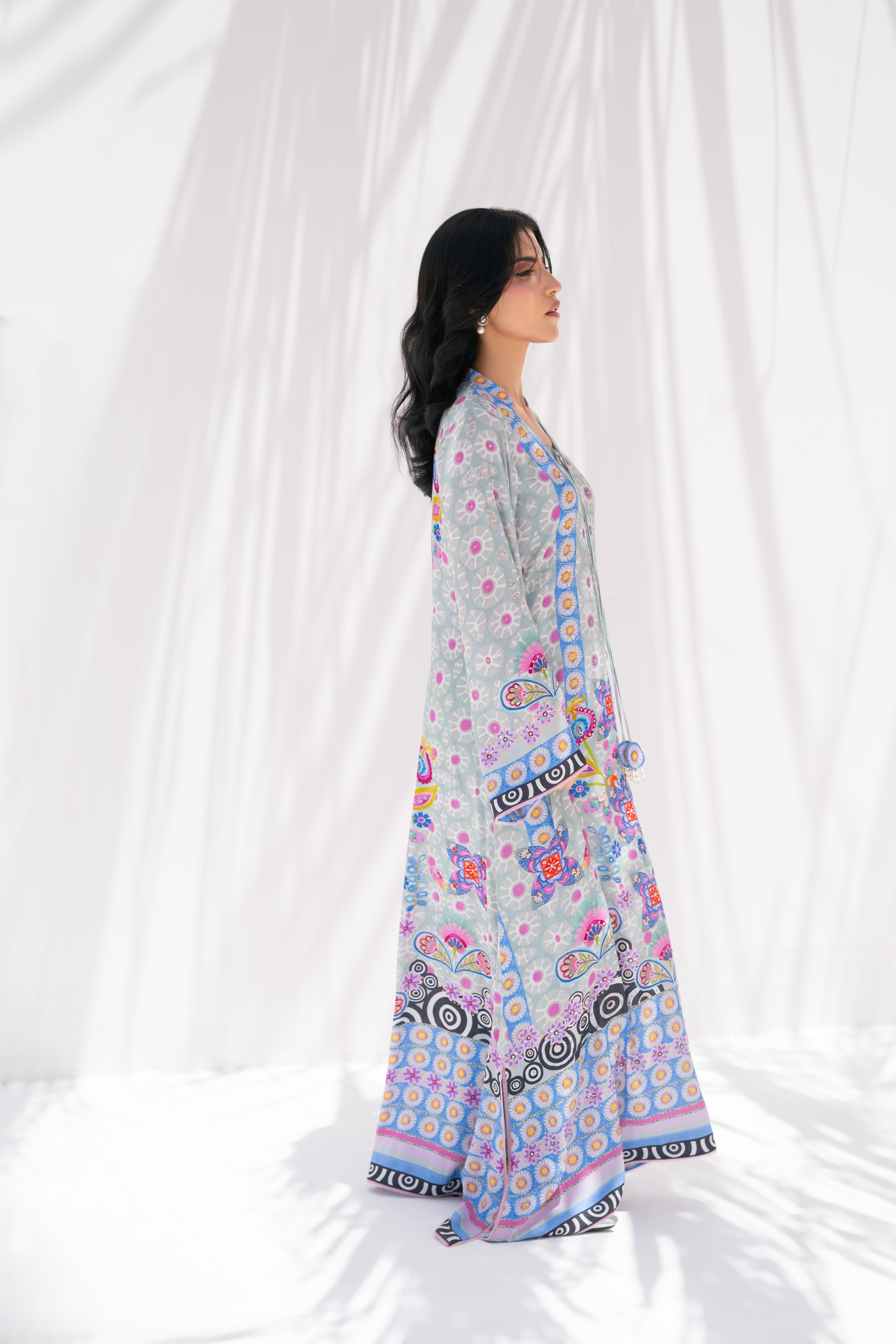 Blooming Breeze — Kaftan in Pure Georgette