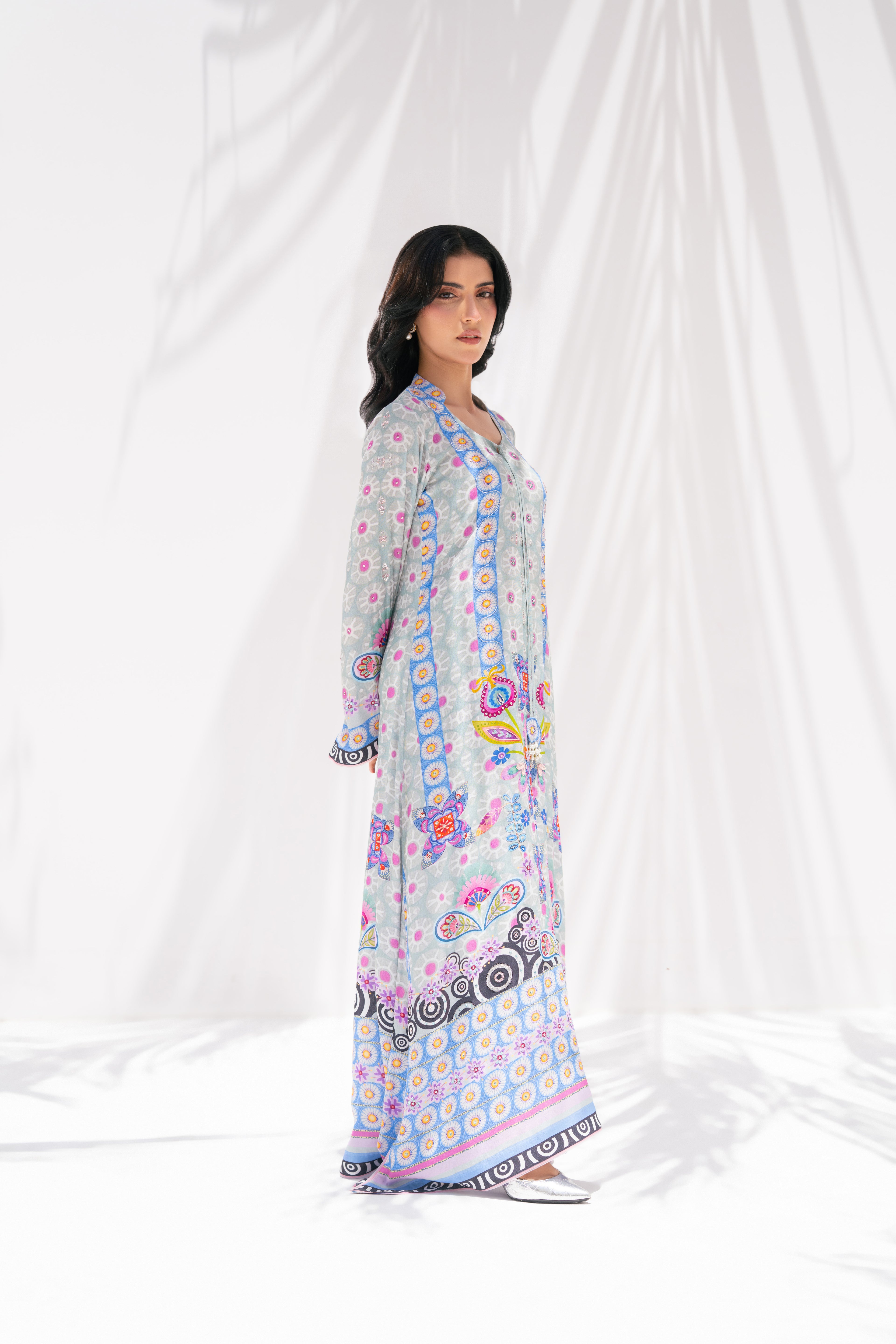 Blooming Breeze — Kaftan in Pure Georgette