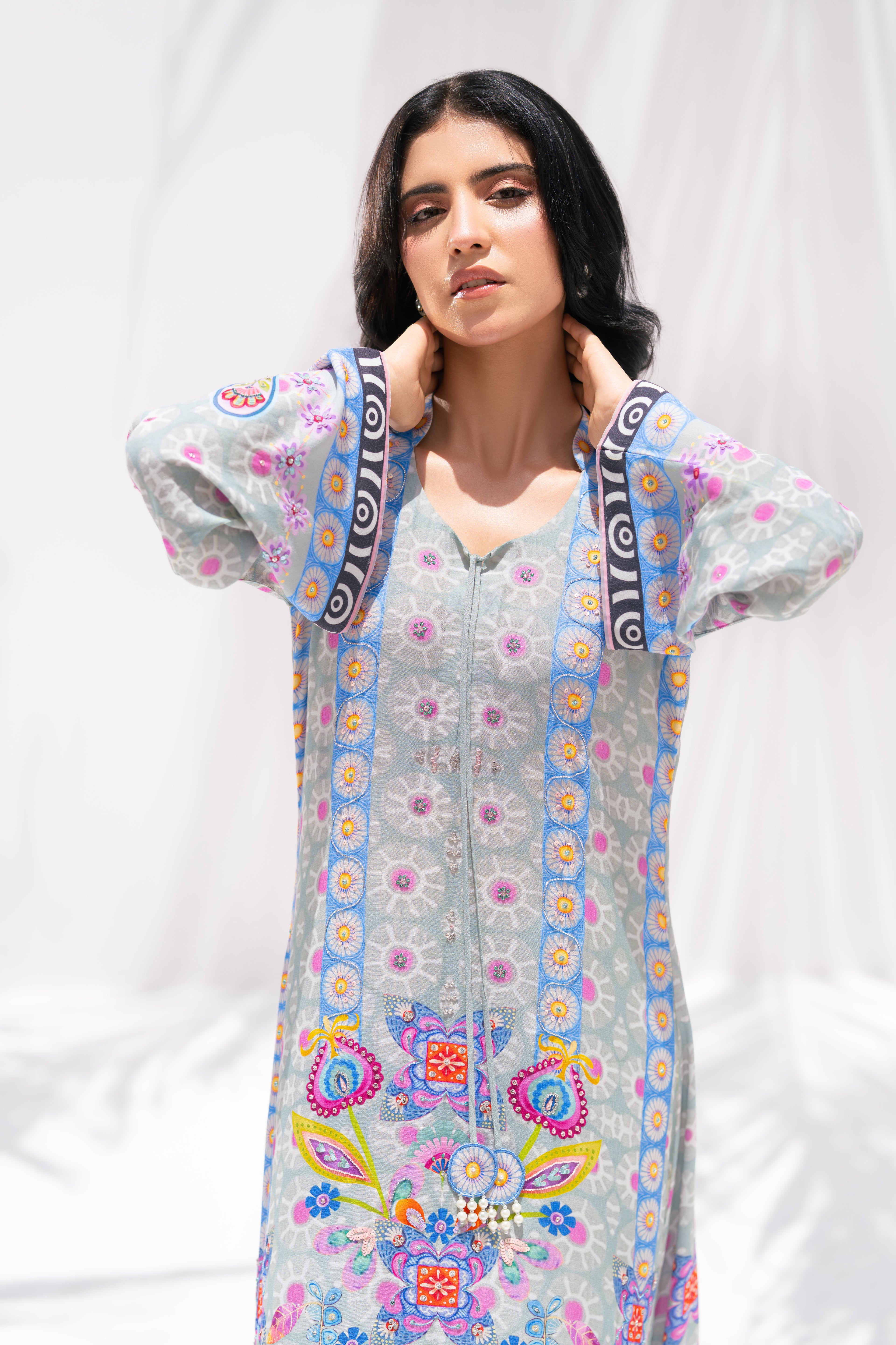 Blooming Breeze — Kaftan in Pure Georgette