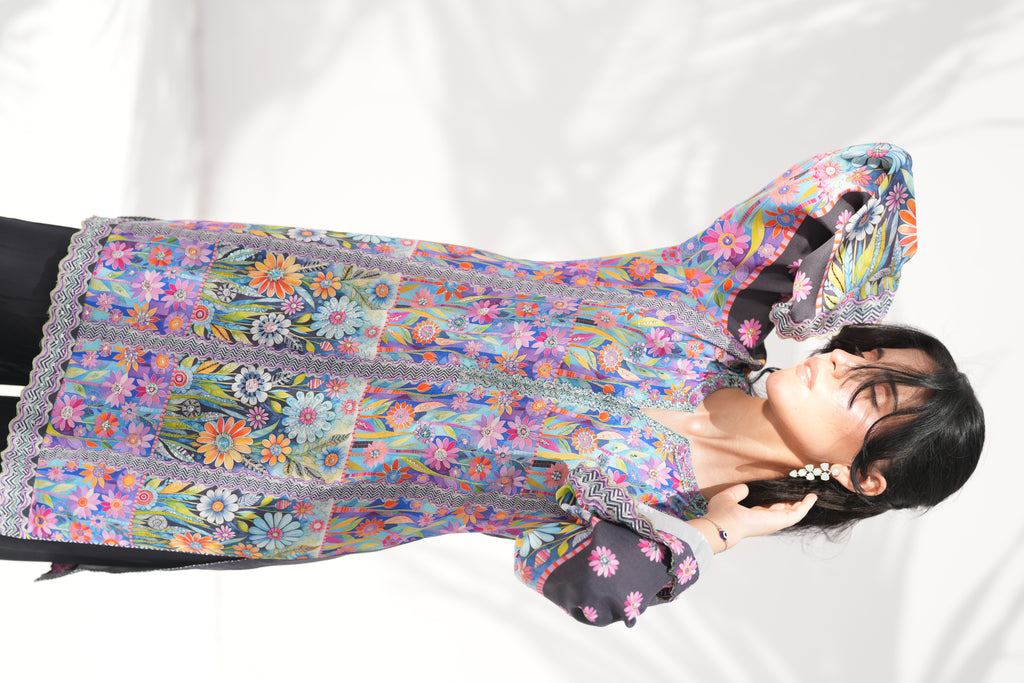 Mystical Garden — Short Shirt in Georgette