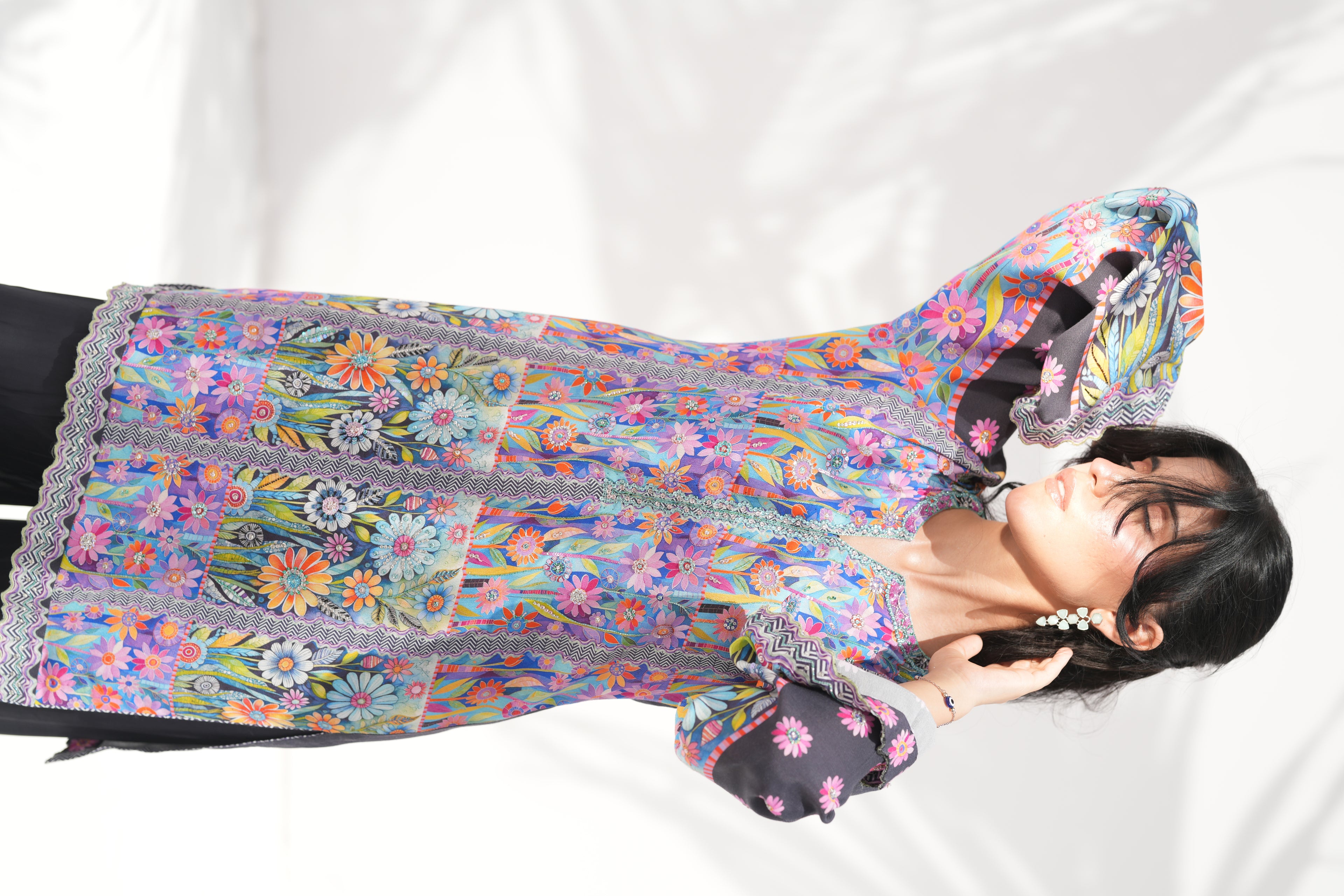 Mystical Garden — Short Shirt in Georgette
