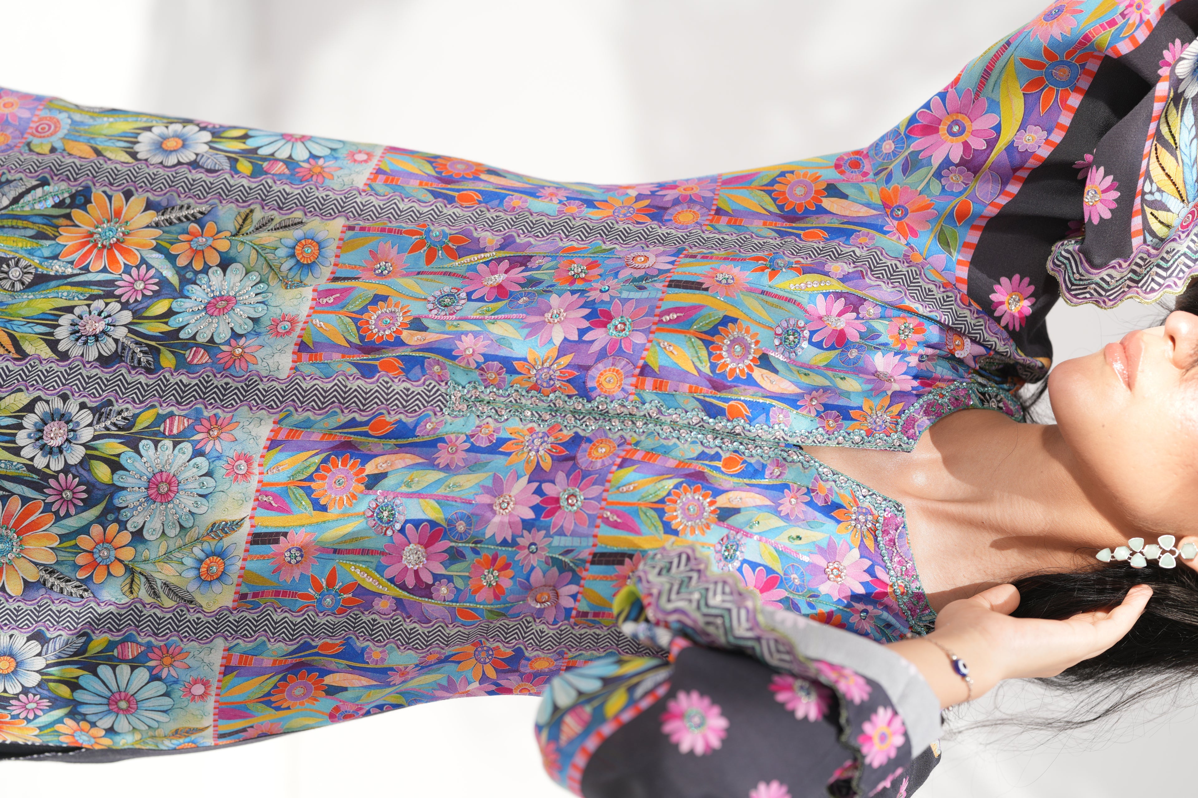 Mystical Garden — Short Shirt in Georgette