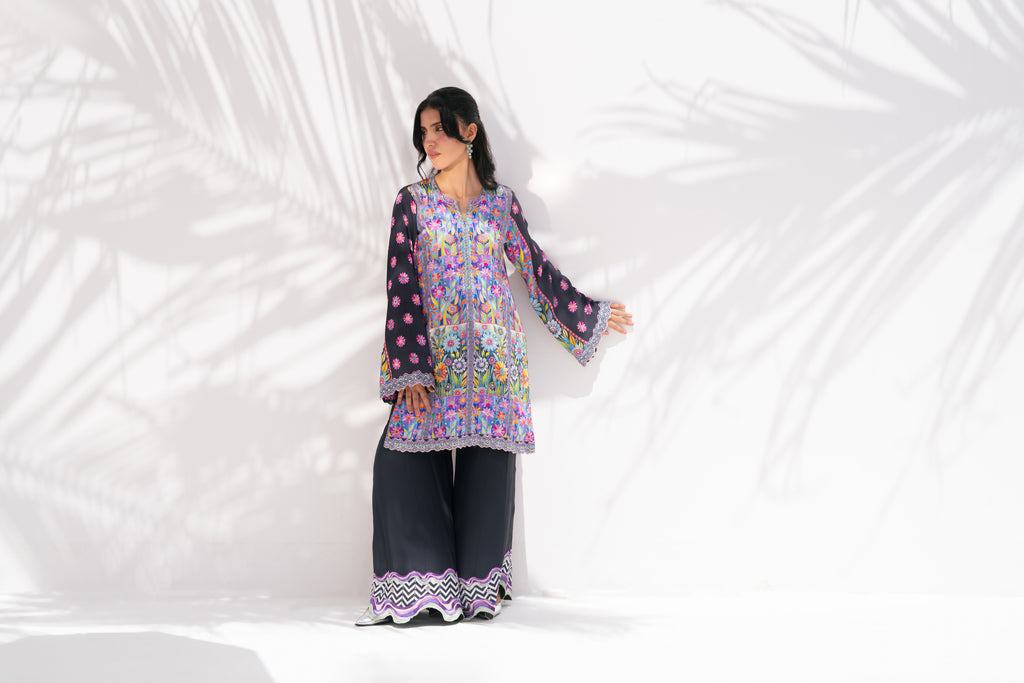 Mystical Garden — Short Shirt in Georgette